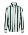Bottega Veneta Long-sleeved Striped Shirt In White