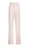 Bottega Veneta Striped High-rise Stretch-crepe Flare Pants In Light Pink