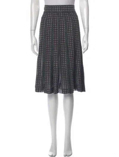 Pre-owned Bottega Veneta Striped Knee-length Skirt In Blue