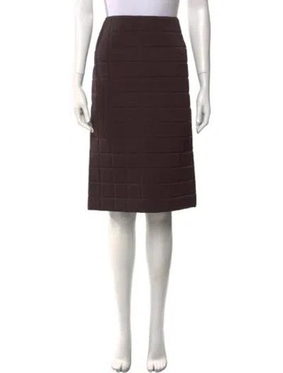 Pre-owned Bottega Veneta Striped Knee-length Skirt In Brown