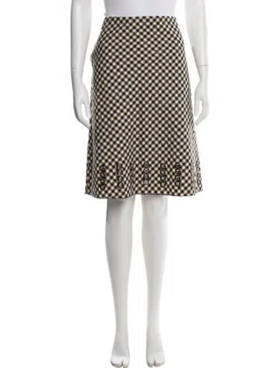 Pre-owned Bottega Veneta Striped Knee-length Skirt W/ Tags In Neutral