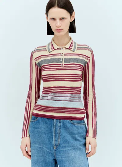 Bottega Veneta Striped Knit Sweater In Multicolour