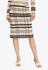 Bottega Veneta Striped Layered Skirt In Multicolor