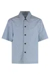 Bottega Veneta Men's Striped Linen-cotton Blend Shirt In Blue