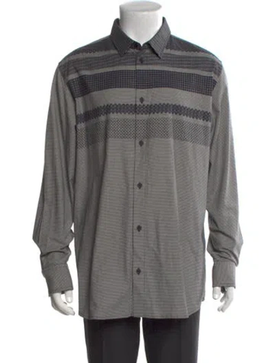 Pre-owned Bottega Veneta Striped Long Sleeve Shirt In Blue