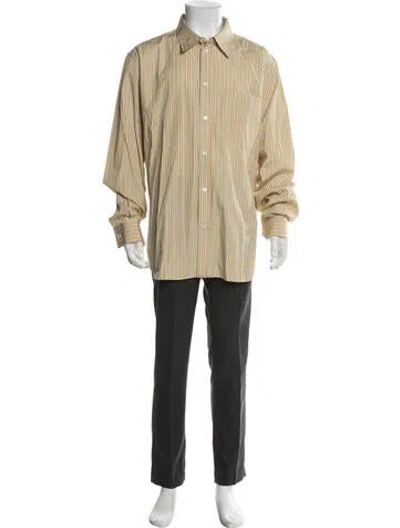 Pre-owned Bottega Veneta Striped Long Sleeve Shirt In Neutral