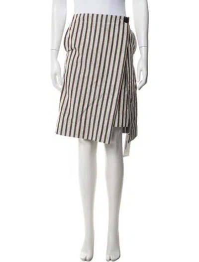 Pre-owned Bottega Veneta Striped Mini Skirt In Multicolor