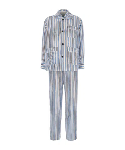 BOTTEGA VENETA STRIPED SILK PYJAMA SET