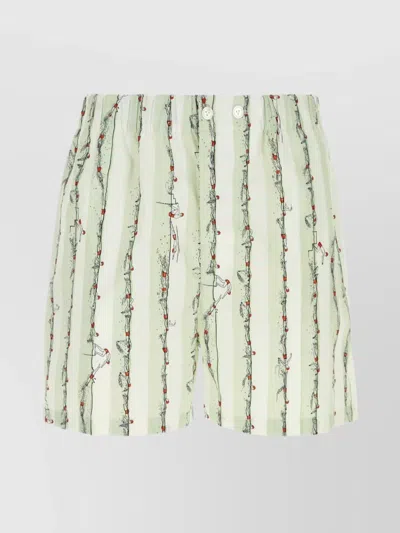BOTTEGA VENETA STRIPED POPLIN BERMUDA SHORTS