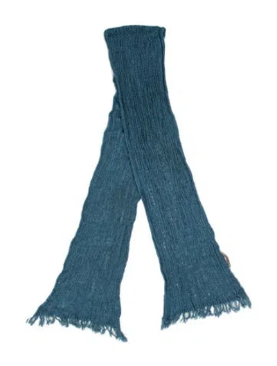 Pre-owned Bottega Veneta Striped Scarf In Blue