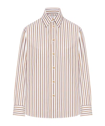 Bottega Veneta Striped Shirt In White