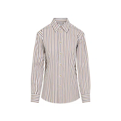 Bottega Veneta Striped Shirt Women In Multi