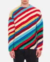 Bottega Veneta Striped Knitted Wool Sweater In Multicolour