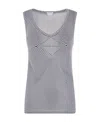Bottega Veneta Striped Sleeveless Top In White