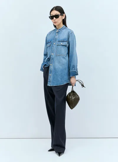 Bottega Veneta Striped Wool Pants In Black