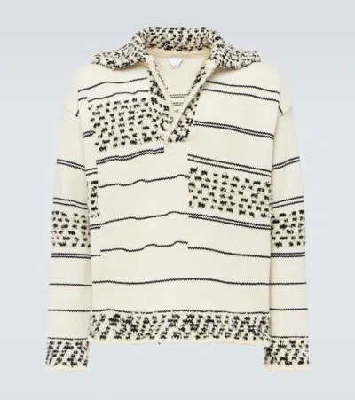 BOTTEGA VENETA STRIPED WOOL POLO SWEATER