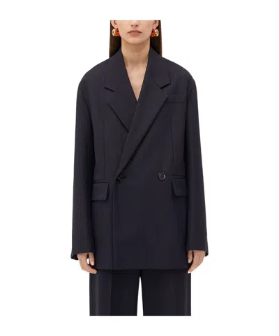 BOTTEGA VENETA BOTTEGA VENETA STRIPED BELTED JACKET