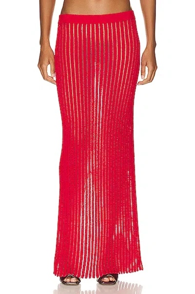 Bottega Veneta Stripes Long Skirt In Vernis