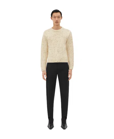 Bottega Veneta Structural Elastic Stapes Pants In Nude