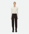 Bottega Veneta Bottega  Veneta Structured Cotton Pants In Brown