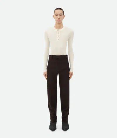Bottega Veneta Bottega  Veneta Structured Cotton Pants In Brown