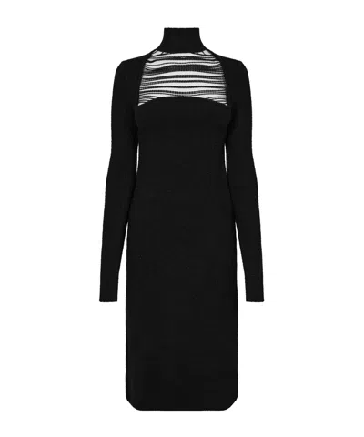Bottega Veneta Structured Mini Dress In Black