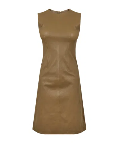 Bottega Veneta Structured Mini Dress In Green