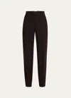 Bottega Veneta Structured Straight Leg Trousers In Bronzenatu