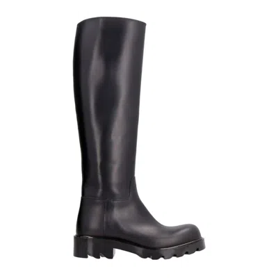 Bottega Veneta Strut Round-toe Boots In Black