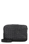 Bottega Veneta Green Intrecciato Leather Camera Handbag For Men In Green