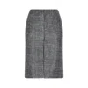 BOTTEGA VENETA STYLISH BLACK PRINTED LEATHER MIDI SKIRT FOR WOMEN FROM SS23 COLLECTION