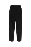 Bottega Veneta Grain De Poudre Trousers In Black