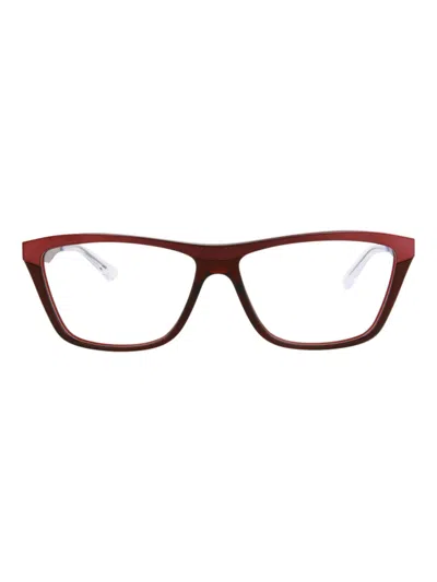 Bottega Veneta Stylish Cat Eye Unisex Optical Frames In Red