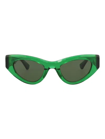 Bottega Veneta Stylish Cat Eye Women's Acetate Sunglasses In Green