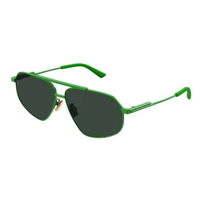 Bottega Veneta Stylish Green Metal Sunglasses