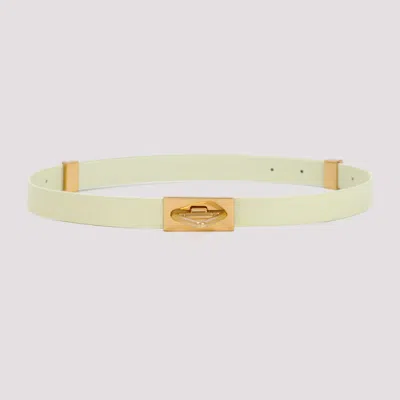 Bottega Veneta Stylish Lethestanether Mini Belt In Yellow & Orange