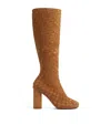 Bottega Veneta Suede Atomic Knee-high Boots 90 In Brown