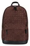 Bottega Veneta Suede Backpack In Brown