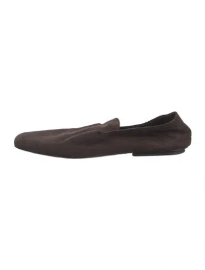 Pre-owned Bottega Veneta Suede Ballet Flats In Brown