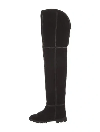 Pre-owned Bottega Veneta Suede Boots In Black