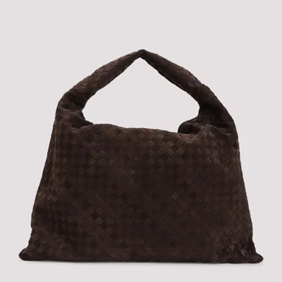 Bottega Veneta Suede Calf Leather Handbag In Gold