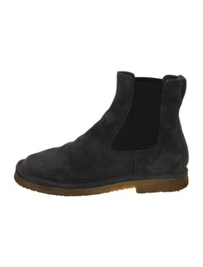 Pre-owned Bottega Veneta Suede Chelsea Boots In Black