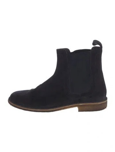 Pre-owned Bottega Veneta Suede Chelsea Boots In Blue