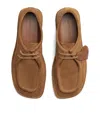 Bottega Veneta Suede Daddy Derby Shoes In Brown
