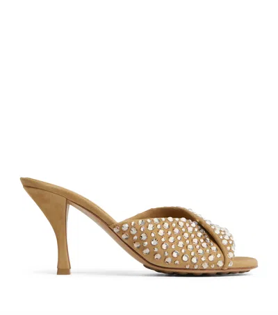 Bottega Veneta Round-headed High-heeled Sandals In Brown