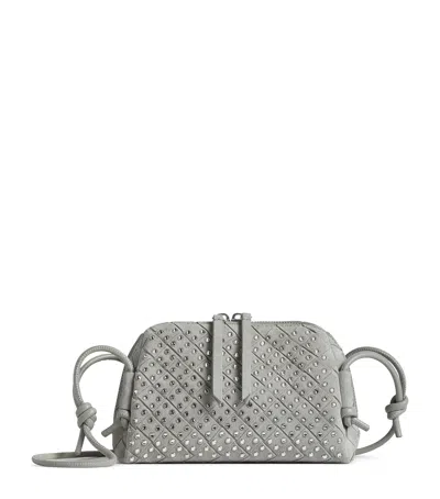 Bottega Veneta Suede Embellished Concert Pouch In Pattern