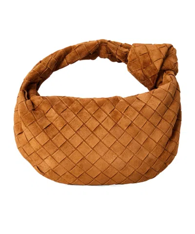 Bottega Veneta Suede Handbag In Brown