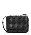 Bottega Veneta Suede Intreccio Diago Cross-body Bag In Grey
