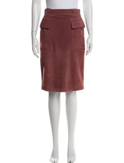 Pre-owned Bottega Veneta Suede Knee-length Skirt In Pink