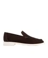 Bottega Veneta Astaire Suede Loafers In Black